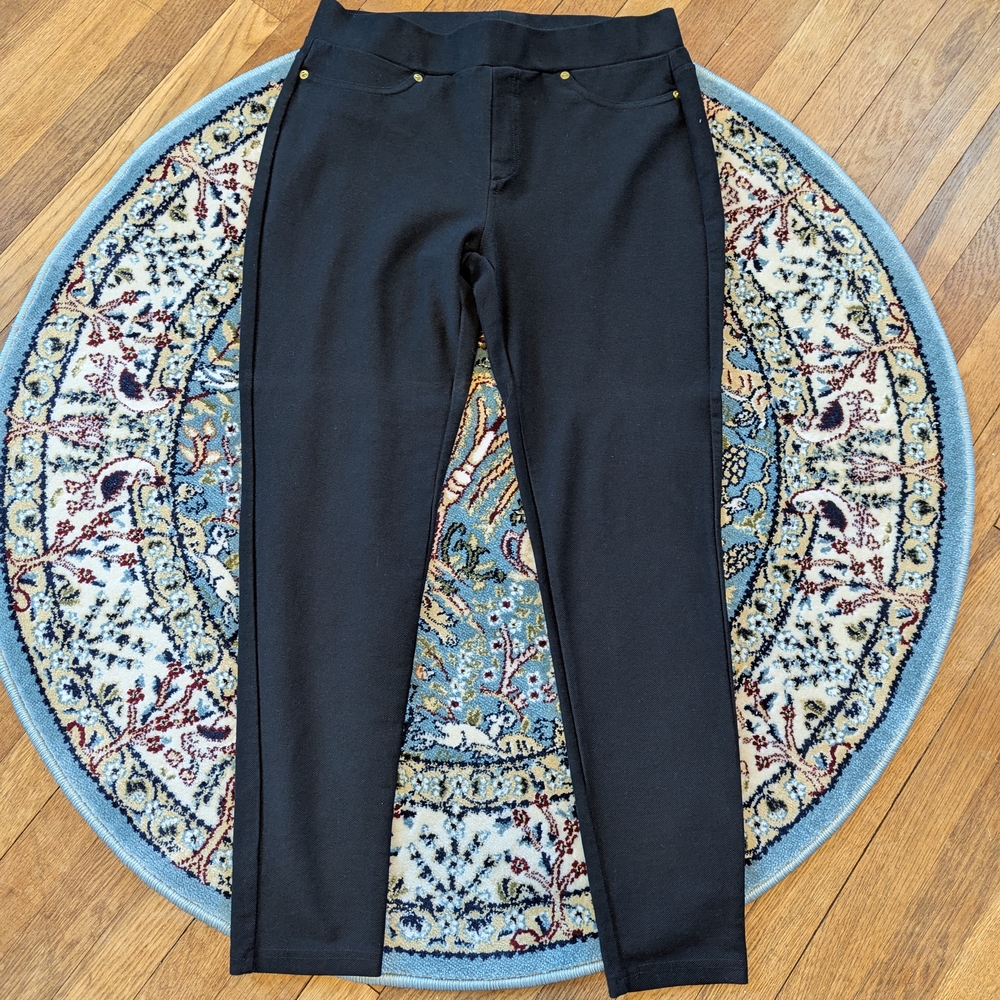 Michael Kors Black Stretch Skinny Leg Pant, Size L